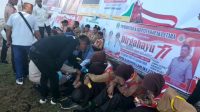 Puluhan Peserta Upacara HUT RI Ke-77 di Kolut Bertumbangan