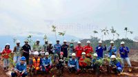 Tutup Bulan K3 Nasional 2023, PT BSJ Tanaman Pohon Diareal Reklamasi