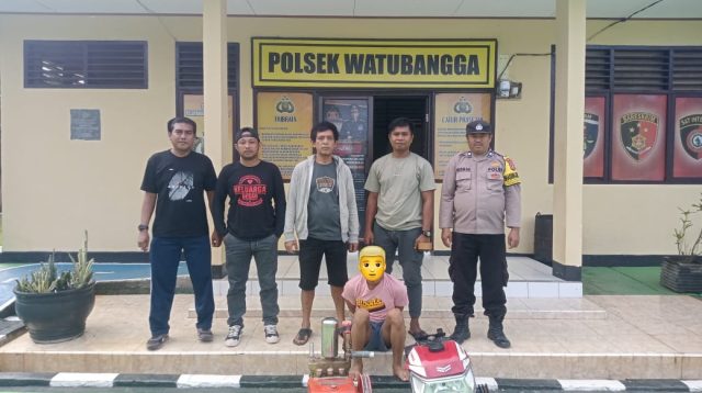 Polsek Watubangga Tangkap Pencuri 2 Unit Mesin di Desa Popalia, 1 Masih Buron