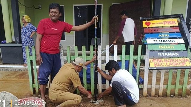 Pemdes Boenaga Laksanakan Pemasangan 10 Program Pokok PKK, HATINYA PKK dan GSI