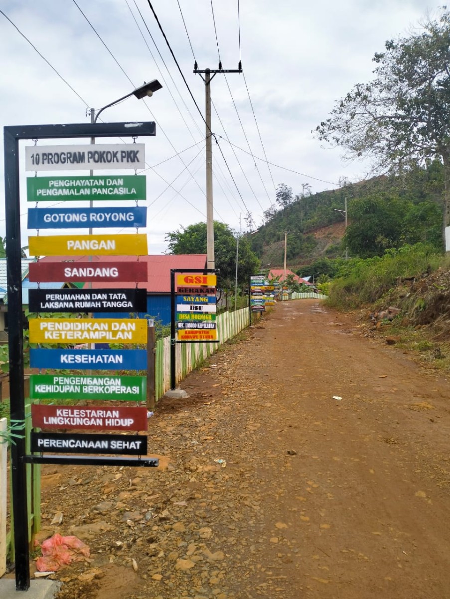 Pemdes Boenaga Laksanakan Pemasangan 10 Program Pokok PKK, HATINYA PKK dan GSI