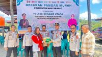 Emak-emak Serbu Pasar Murah Polres Konawe Utara