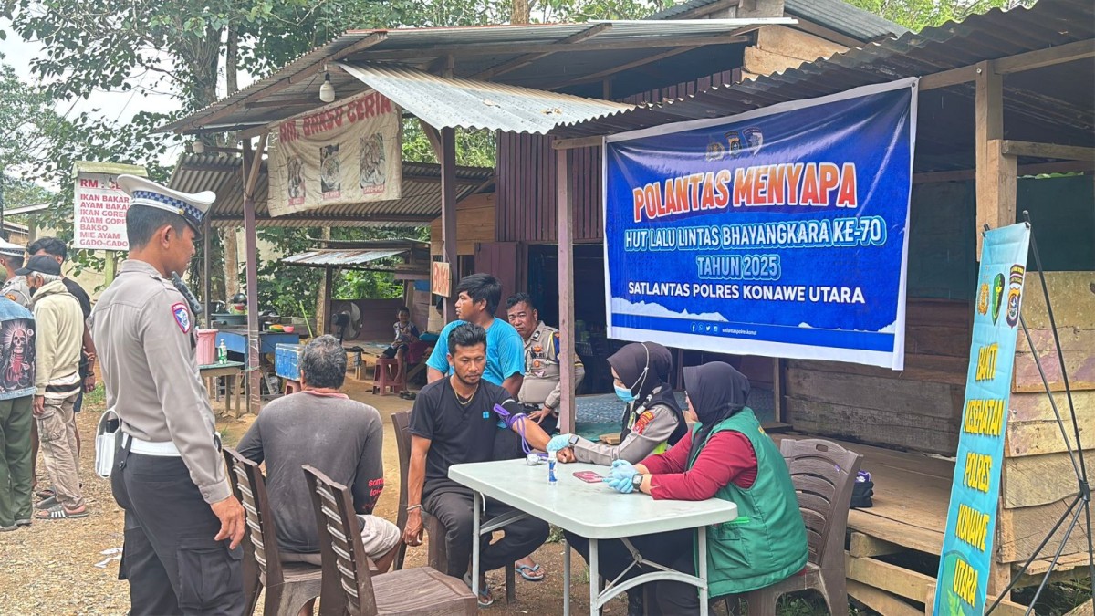 Satlantas Polres Konut Peduli Sopir