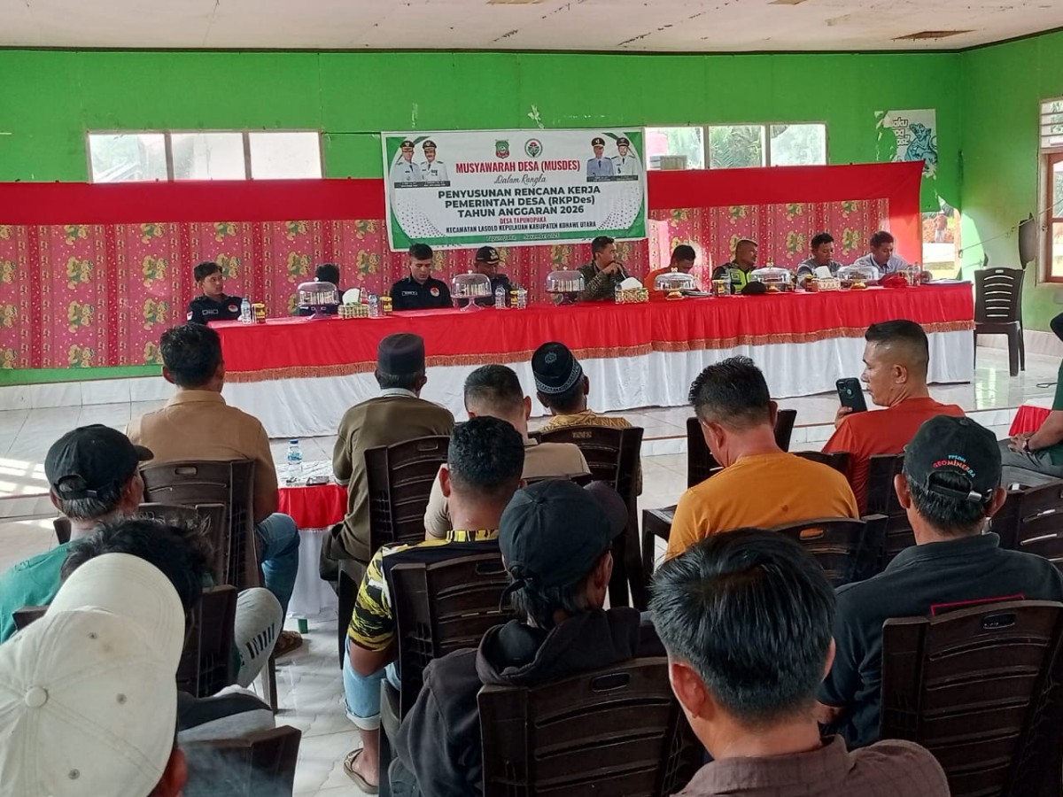 Musdes Tapunopaka RKPDes 2026, Ajak Warga Rumuskan Pembangunan yang Tepat Sasaran