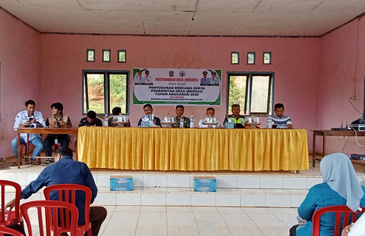 Desa Morombo Gelar Musdes RKPDes 2026, Camat Laskep Ajak Warga Wujudkan Pembangunan yang Berkualitas