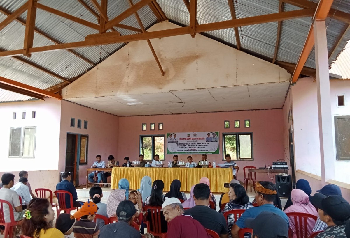 Desa Morombo Gelar Musdes RKPDes 2026, Camat Laskep Ajak Warga Wujudkan Pembangunan yang Berkualitas