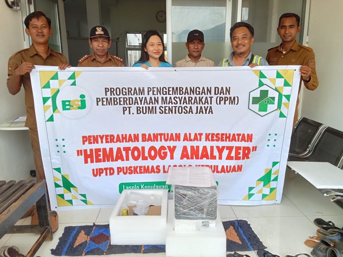 PT BSJ Serahkan Bantuan Alkes Hematology Analyzer ke Puskesmas Laskep PT BSJ Serahkan Bantuan Alkes Hematology Analyzer ke Puskesmas Laskep