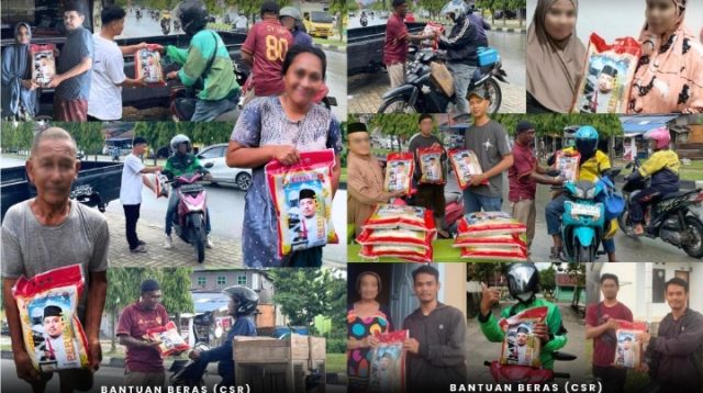 PERHAPI Sultra Bersama CV Unaaha Bakti Persada Salurkan 1.000 Karung Beras