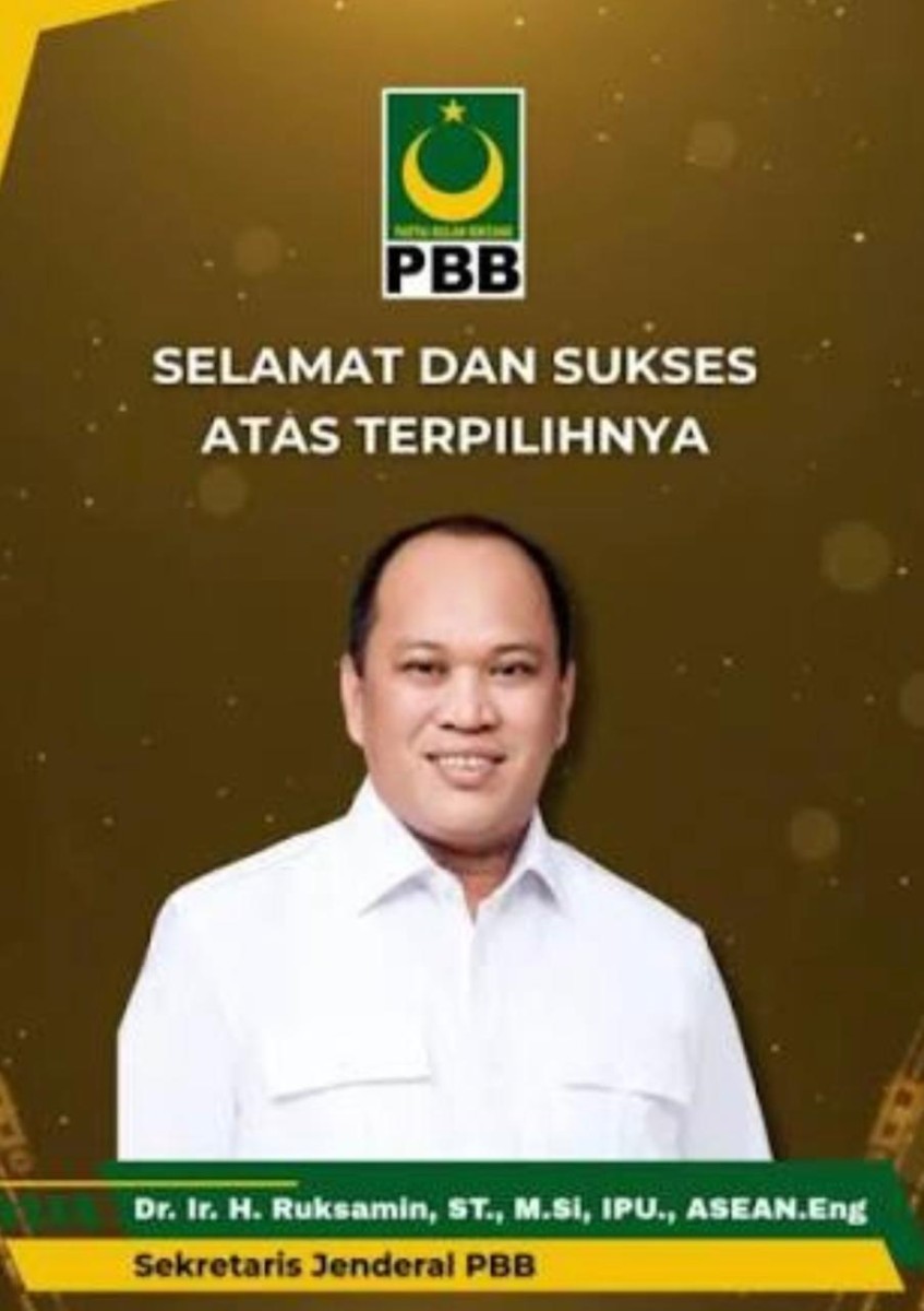 Kaderisasi Tuntas, Ruksamin Capai Puncak Struktur Partai sebagai Sekjen DPP PBB