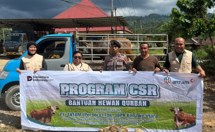 Tokoh Pemuda Konut Apresiasi PT ANTAM Salurkan 26 Ekor Sapi Kurban