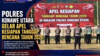 Polres Konut Gelar Apel Kesiapan Tanggap Bencana 2026, Mitigasi Karhutla dan El Nino